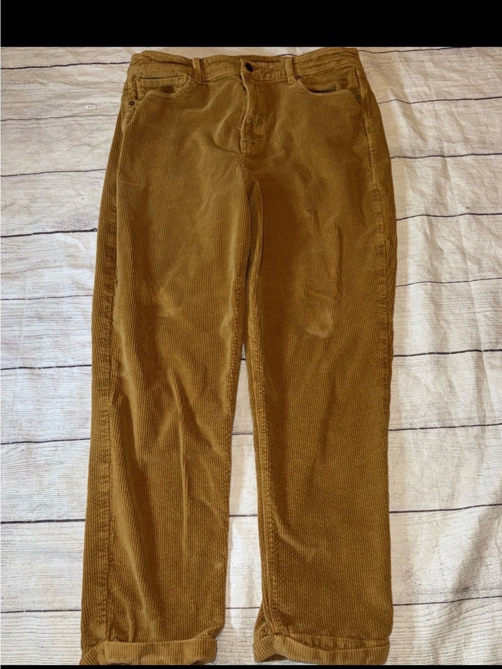 American Eagle Outfitters Tan Corduroy Super Stretch Mom Jeans WOMENS SIZE 14